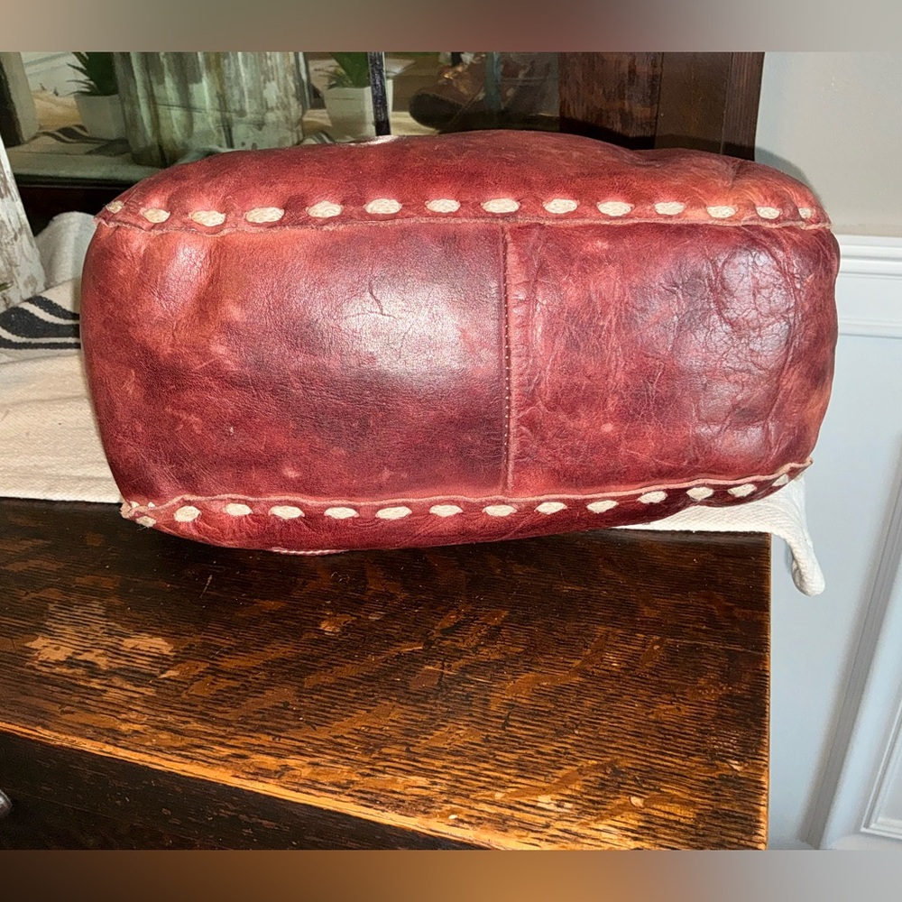 Bed Stu Leather Stevie Tote Shoulder Bag Merlot Deep Red Retail $255 - Picture 6 of 13
